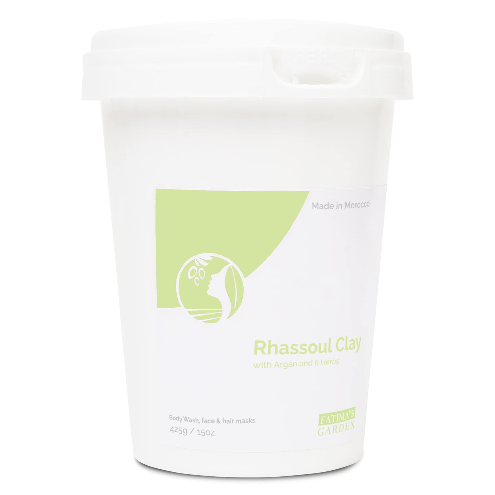 Fatima's Garden Rhassoul Clay with Herbs - Detox Facial Powder, 425g