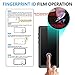 Eonfine Galaxy Note 10+ Plus Case,Built-in Screen Protector Heavy Duty Shockproof Rugged Cover for Samsung Galaxy Note 10+ Plus/Note 10 Plus 5G (Black+Clear)(Fingerprint Unlock with Fingerprint Film)