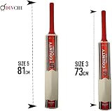 DIVCHI Kids Cricket Set Wooden Bat Stumps Ball in Mesh Bag Size 5 Age 8-12 view 5