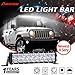 LED Light Bar, Autofeel 12 inch 68W Three Color Modes Spot and Flood Beam Combo Lights Dual Row Off Road Fog & Driving Light Bars for Jeep Ford Trucks Boat (Warm White/Amber/White)