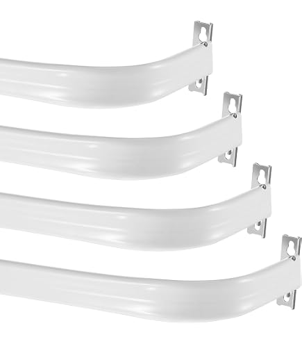 Rod Desyne Lockseam Curtain Rod - 28 To 48 Inches, White, No-Slip Design