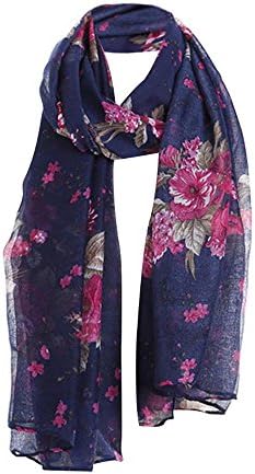 Women Red Poppy Scarves, TRENDINAO Ladies Girls Beach Flower Print Stole Shawl Scarf Wrap