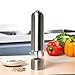 LINGSTAR Brushed Stainless Steel Electric Pepper Grinder Mill(Flat) 1 PC