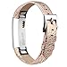 Vancle Fitbit Alta (HR) Band / Fitbit Alta HR 2017 Leather Wristband Adjustable Replacement Accessories Strap with Buckle for Fit bit Alta (Rose Gold)