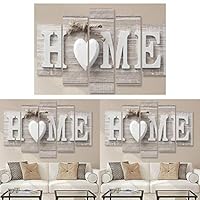 Erholi 5Pcs Wall Paintings,Home Wooden Home Letter Prints Photo Paintings Wall Art for Home Decorations Paintings