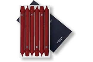 Colonial Candle Unscented Taper Candle, Classic Collection, Traditional Cranberry, 10 in, Pack of 6 Candlesticks - Up to 8 Hours Burn