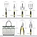 Garden Tools Set, Contains 6 pieces – Transplanter, Including Trowel, Cultivator, Weeding Fork, Weeder and Secateur. Heavy Duty Cast-aluminum Heads Ergonomic Handles Gardening Tool.FREE Garden Gloves.thumb 1