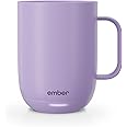 Ember Temperature Control 14oz Smart Mug 2, App-Controlled and Rechargeable Heated Coffee Cup Warmer with Intelligent LED Display, Lavender.