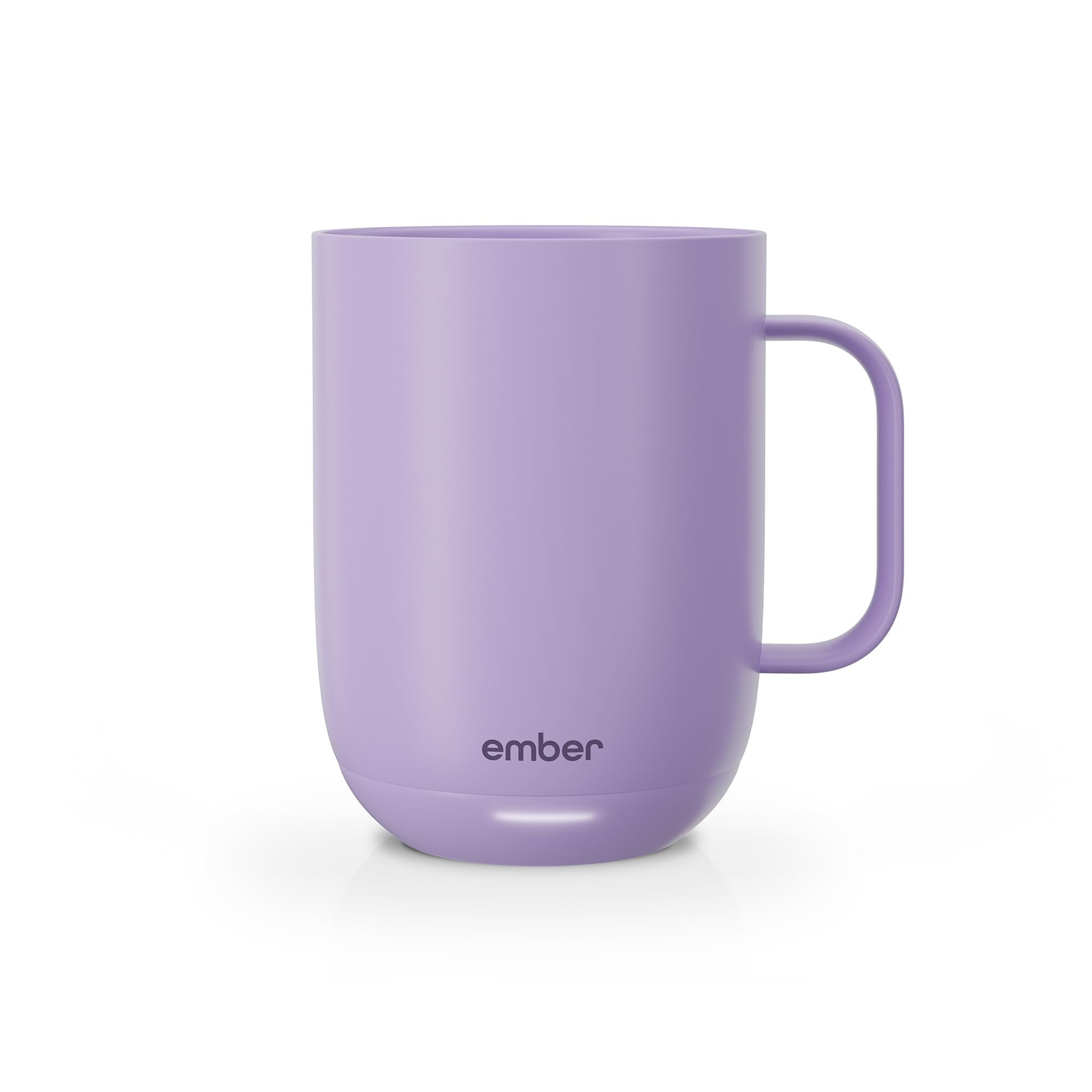 Photo 1 of Ember Temperature Control 14oz Smart Mug 2, App-Controlled and Rechargeable Heated Coffee Cup Warmer with Intelligent LED Display, Lavender.