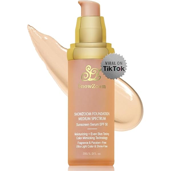 Color Changing Foundation Mit SPF 50 – 4-in-1, Mittel/heller Ton, Wasserfest, Für Trockene & Fettige Haut