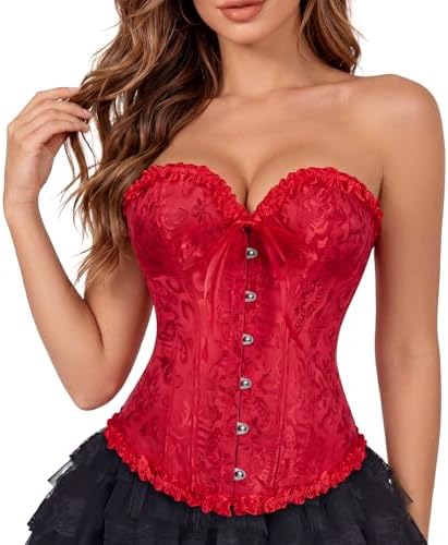 Amazon.com: Corset Top Women Bustier Plus Size Lace up Gothic