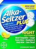 Alka-Seltzer Plus Night Cold Effervescent-20 ct Pack of 3