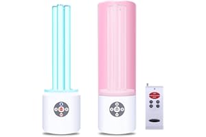 COTTON KNIGHT, UV Light Sanitizer, 55W UVC Germicidal Lamp, Air and Surface Sterilization, Kills 99.99% Germ Mites Molds, Room/Bathroom/Basement up to 750 sqft, 1Y Warranty (Pink Ozone Free)