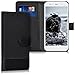 kwmobile Wallet case canvas cover for Xiaomi Mi6 - Flip case with card slot and stand in anthracite black