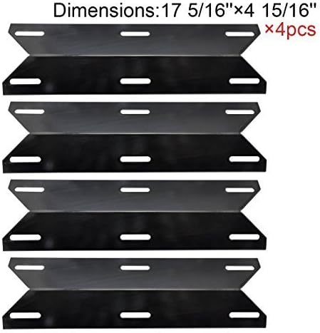 (4-pack) Charmglow Permasteel Gas Grill Heat Plate Porcelain Steel Heat Shield