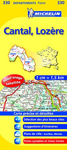 Cantal, Lozere Road Map 330 (1:150,000 France Series, 330) by Michelin (Map)