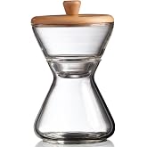 CHEMEX - Hand Blown Glass Cream &amp; Sugar Set | Elegant Glass Coffee Service, Drip-Free Pouring Creamer, Coffee Lover Gift