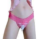 FASXIR Sexy Lace Panties Striped Bikini G-String Thong T-back Underwear Pouch Briefs for Women Men Cosplay