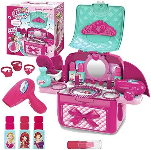 Corper Toys Pretend Play Dresser Toy, Girls, 23 Pieces, Makeup, Pretend Play, Makeup, Pretend Play, Makeup, Pretend Play, Makeup, Boys, Girls, Toy, Cute, Rucksack Shape, Christmas Gift