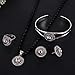 Ethiopian Jewelry White Gold Plated Habesha Wedding Five PCS African Jewelry Sets