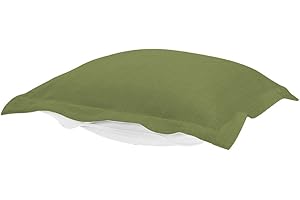 HOWARD ELLIOTT COLLECTION Howard Elliott QC310-299 Puff Patio Ottoman Cover, Seascape Moss