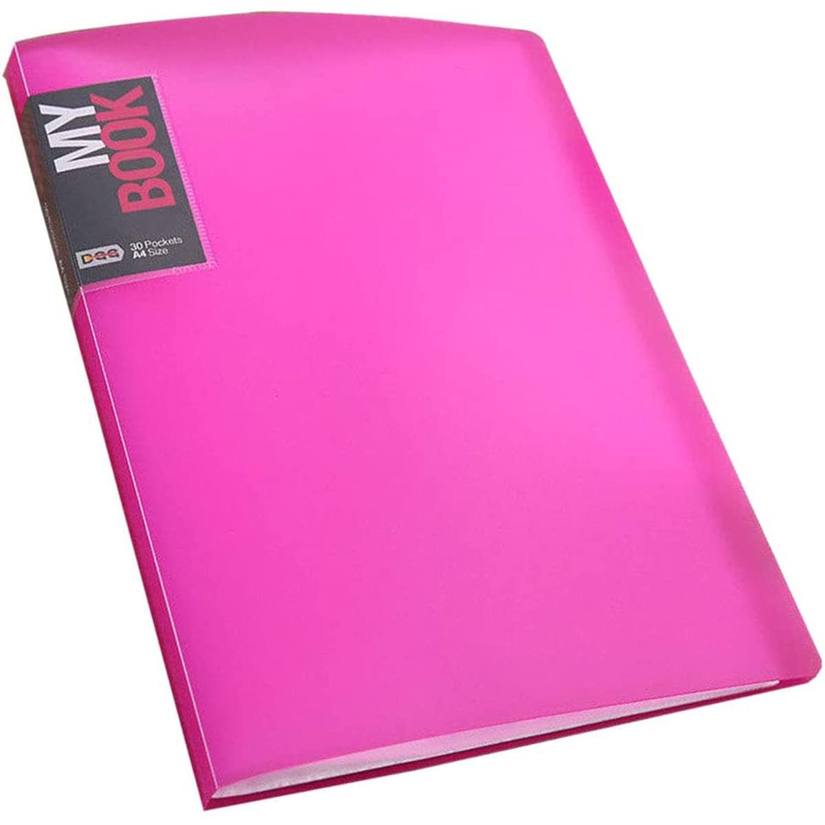 A4 Binders File Folders Sheet Presentation Book 60 Pages Capacity File Folder Racks Rose Red