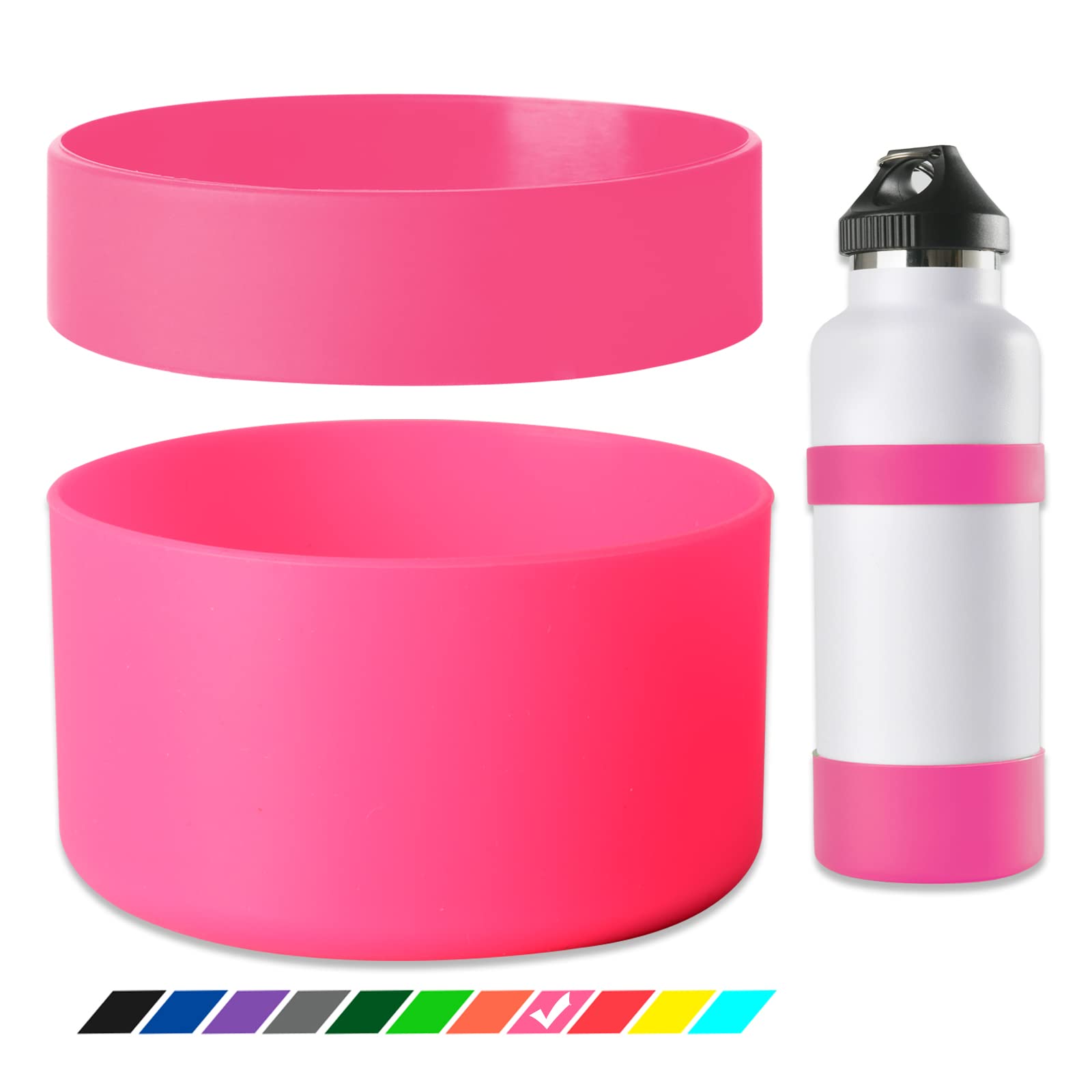 Photo 1 of Greant Double Protective Water Bottle Boot compatible with Hydro Flask, Silicone Flex Boot compatible with Hydroflask Boot, Universal Anti-Slip Bottle Sleeve, 3 Sizes to Choose
