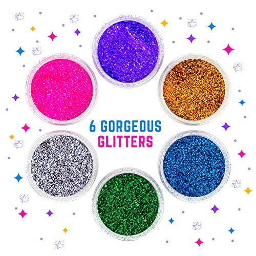 GirlZone Geschenke für Mädchen Glitzer Tattoo Set Kinder Tatoos für