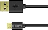 Micro USB Cable ULTRICS&reg; 1M (3FT) Premium USB 2.0 A Male to Micro B USB Micro Cable, android USB cable Data Sync Charging Cable, Samsung phone charger cable Also Micro USB Cable Android, Samsung, HTC, Tablets, PS4,XBOX One, Motorola, Sprint, Nokia, LG, HP, Sony, Blackberry- Black