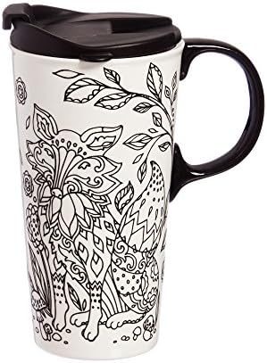 Botanical Bird Just Add Color Ceramic Travel Cup 4 X 5 X 7 Inches Buy Online In India Cypress Home Products In India See Prices Reviews And Free Delivery Over 4 000 Desertcart