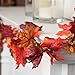 Autumn Mix Artificial Maple Leaf Garland - Assorted Fall Color Silk Leaves Foliage Garland for Halloween Autumn or Thanksgiving Decoration by Factory Direct Craft