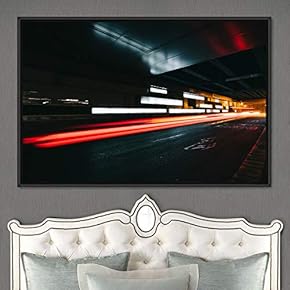 signwin Framed Canvas Wall Art Light Exposure Colorful...