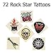 Extreme Rock Star Party Favor Pack (12 Glasses, 12 Neon Braid Hair Attachments , 12 Beaded Guitar Necklaces, 12 Jewel Rock Star Diva Tattoos, 72 Rock Star Tattoos)