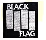 Black Flag Rock Music Band Patch Heavy Metal Punk Rock Jacket T Shirt Patch Sew Iron on Embroidered Symbol Badge Cloth Sign Costume