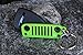 Alien Sunshade for Jeep Wrangler JK JKU Grill Keychain, Made of Laser Cut Stainless Steel, Features Iconic D-Ring Connector (Gecko Green)