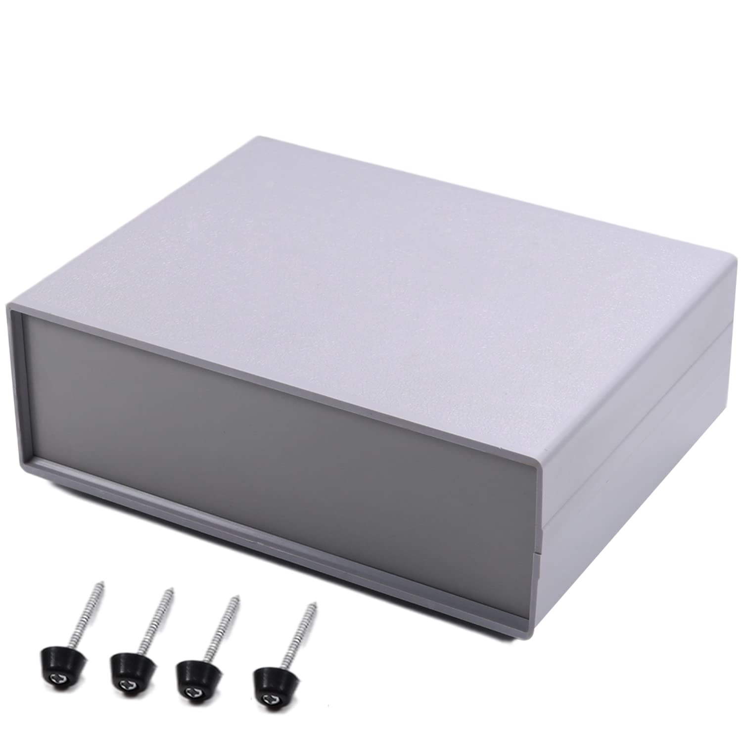 Fielect 6.69" x 5.12" x 2.17" Dustproof Electronic Junction Box Plastic Enclosure Project Box for Electronic Projects ABS Gray