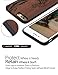Compatible with iPhone 7 Plus Wood Case, Cool Wood Engraving Wave Shock Absorption Slim Thin Protective Cover for iPhone 7/8 Plus (Wave)