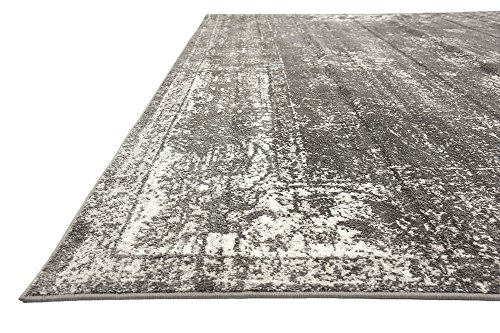 Unique Loom Sofia Collection Dark Gray 9 x 12 Area Rug (9' x 12')