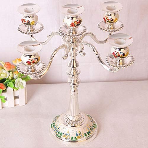 金属 蝋燭立て おしゃれ ロマンチック 5 本立て キャンドルホルダー ダイニングテーブル 小道具 銀 13 99in 35 5cm キャンドルホルダー 蝋燭立て インテリア テーブル用 ティーライトホルダー屋内照明結婚式のクリスマスデコレーション Propostaservizi It