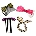 45PCS Hair Styling Kit LuckyFine Hairdresser Magic Hair Clip Styling Pads Foam Sponge Bun Donut Hair Clip Accessory Tool
