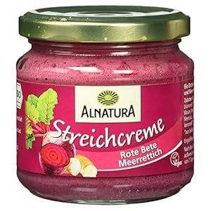Alnatura Bio Streichcreme Rote Bete-Meerrettich, vegan, 6er Pack (6 x 180 g)