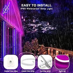 NEONLG 14400lm LED Neon Flex with Clips, 16.4ft