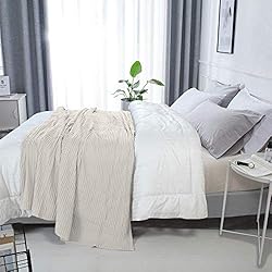 HILLFAIR 100% Combed Cotton Blanket– Twin Size