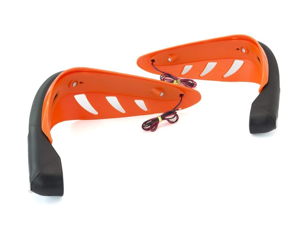 Naranja Integrado Moto Cuatrimoto LED Guardamanos Protector de Montaje  Intermitentes Intermitentes Motos, accesorios y piezas