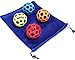 Waboba MOON Extreme Bounce Bundle of 4 Balls _ in 4 Neon Colors _ BONUS Soft Nylon Net Drawstring 9 x 12” Royal Blue Carry Bag