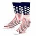 TeeHee Mens Novelty Fashion Americana Cotton Socks 4 Pair (I Love USA)