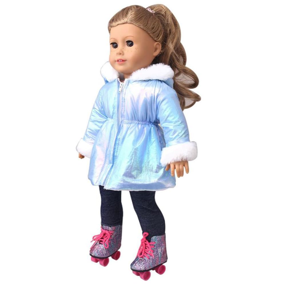 DUORUIMI Doll Clothes Winter Outfit Long Coat Jacket for American Girl Doll 18 inch — image 1