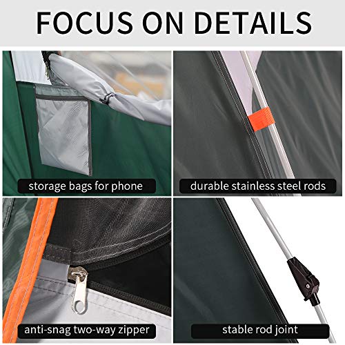 CHANODUG 2 4 Person Family Camping Tent, Pop up Tents for Camping, Lightweight Instant Sun Shelter for Beach