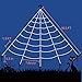 16 Feet Giant Spider Web with Super Stretch Cobweb Set with 2 Small Spider for Halloween Decorations Outdoor Yard House Ornament