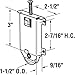 Prime-Line N 6630 Stamped Steel, Adjustable Mirror Door Roller Assembly, for Monarch Mirror Doors (Single Pack)